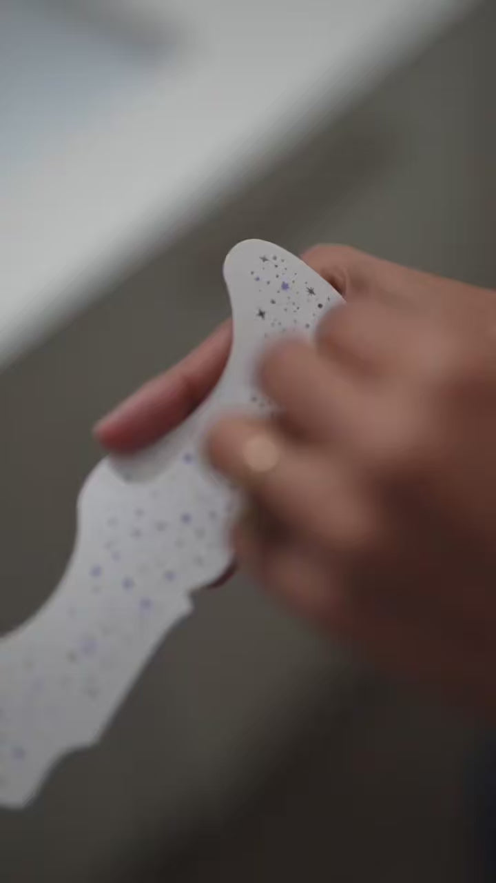 Glow in the Dark Purple Whale Universe Freckles Tattoo